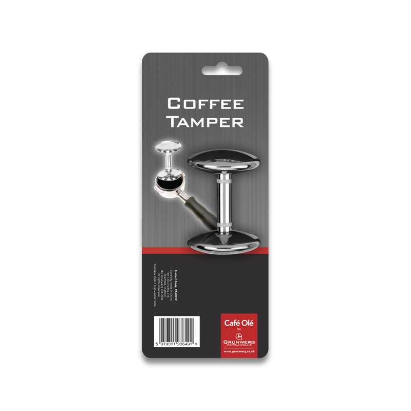 Café Olé CTAMP/C Handheld Stainless Steel Tamper Press Espresso Makers