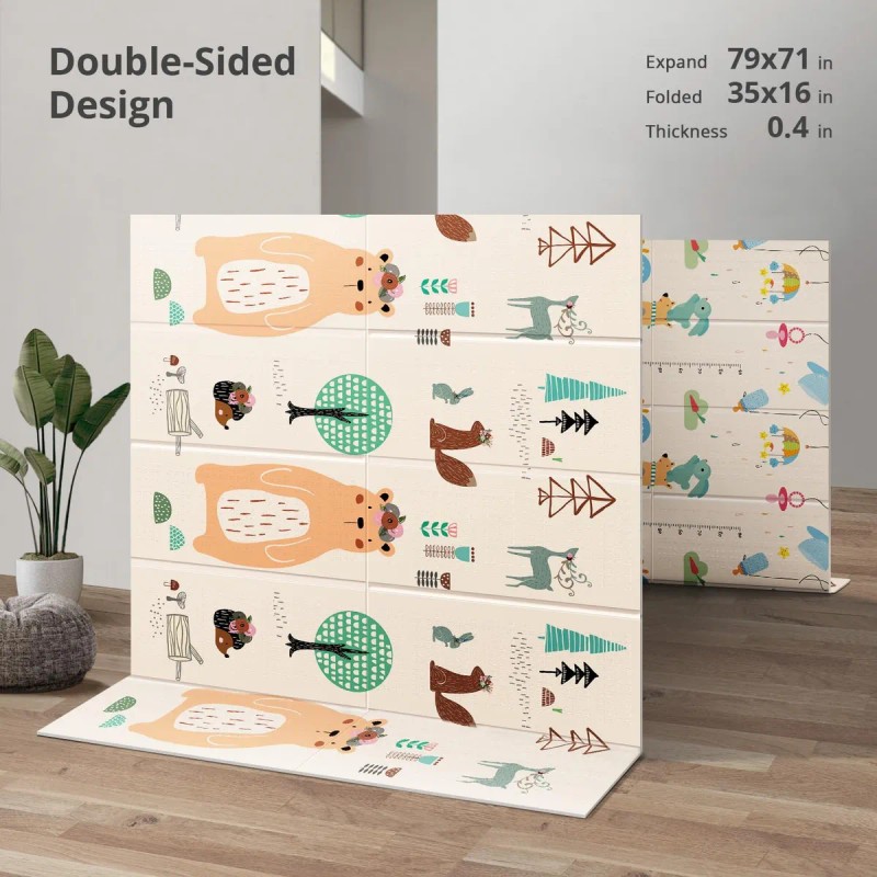 Tapete De Juego Plegable Para Bebés Tapete De Actividades Im