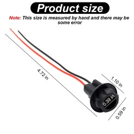 T10 W5W 194 Bulb Socket with Wire Pigtail, Pre-Wired Harness Female Socket Adapter Car Side Marker Light Socket, LED Bulb Socket Connector Wiring Socket Replacement for Most Cars (6PCS)