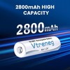 Vtreneg 8 Pack AA Batteries,1.2 Volt Rechargeable NiMH Battery, 2800mAh