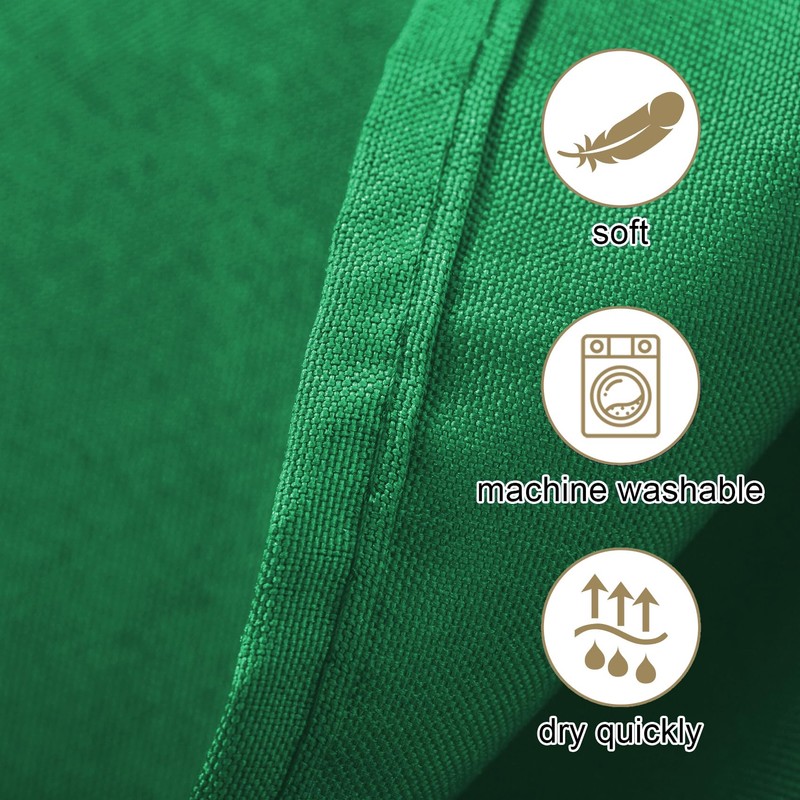 Ascoza 2pack 90 Inch Emerald Round Tablecloth in Washable Polyester
