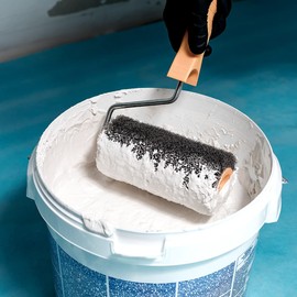 HARDY WORKING TOOLS Roller for Putty 25 cm with Handle – Roller Putty Roller Cleaning Roller – Special Roller for Putty – for Applying Putty and Rolling Plaster