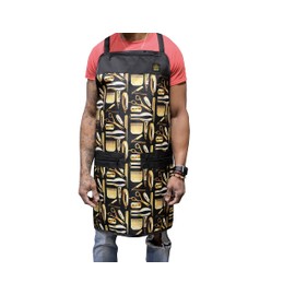 King Midas Barber Apron Unisex Hair Stylist Apron (Black & Gold)