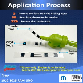 Reflective Concepts - Limited Tailgate Emblem Overlay Decal Sticker -Fits: 2019-2026 Ram 1500 Limited - (Color: Reflective Medium Blue)