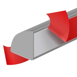 Flexible Quarter Round Molding Peel and Stick Rubber Quarter Round Trim Molding Self Adhesive Wall Corner Trim Molding for Wall Edge Corner Countertop, Gray, 1/2” W x 1/2” H x 240” L