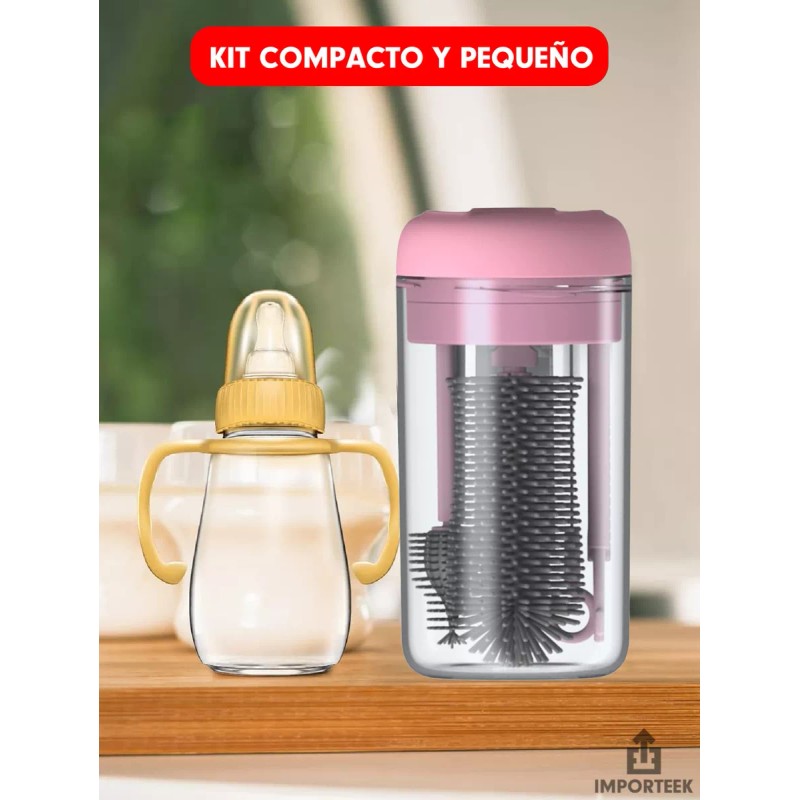 Importeek Cepillos Limpieza Lava Botellas Termos Biberones Cilindros