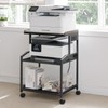 Lauren&Harold 34'' Printer Stand with Storage 3-Tier Printer Table with