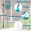 VEWOSTAR Outdoor Wind Spinner 58" Metal Peacock Wind Spinner Double