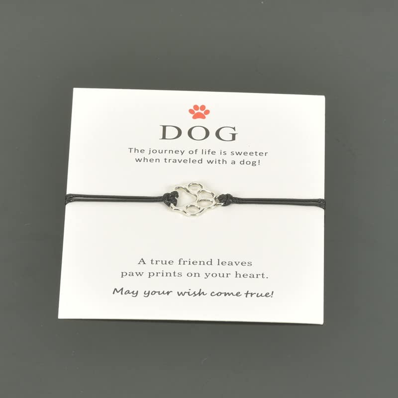 Dog Paw Print Bracelet Pet Loss Memorial Gifts for Dogs