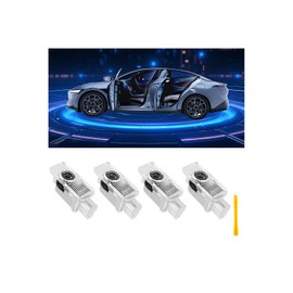 Car Door Lights Logo Projector Puddle Lights Compatible with A1/A3/A4/A5/A6/A7/A8/Q3/Q5/Q7/Q8/R8/TT/A4L/A6L E-Tron Series Accessories, No Fade 4K-HD Car Welcome Lights(4 Pack, Dual Plug)