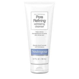 Neutrogena Pore Refining Exfoliating Facial Cleanser with Glycolic Acid Formula, Daily Exfoliating Face Wash with Alpha & Beta Hydroxy Acid to Minimize Pores, Non-Comedogenic & Soap-Free, 6.7 fl. oz