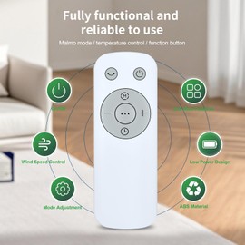 CLVIZCXOM Replacement Remote Control for Pro Breeze PELONIS Air Cooler & Heater - Compatible with Tower/Pedestal/Standing Fans (White)