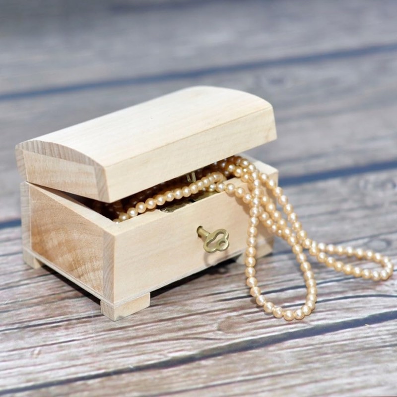 Wooden World - Wooden box with key ecological chest case