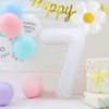 YFHVJTKO 40 Inch White Number 7 Daisy Balloons Set，Happy 7th
