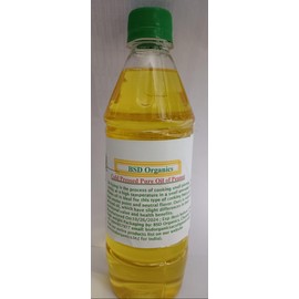 BSD Organics Cold Pressed Pure Oil of Peanut/Moongaphalee/Groundnut/Verkkatalai (500 Ml)