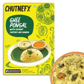 Chutnefy | Ghee (Ven) Pongal (With Coconut Chutney and Sambar) Meal Pack | 100% Natural Ingredients | Pack of 1 * 95gms