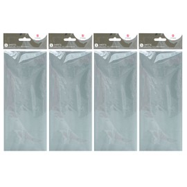 UK Greetings Multipack of 4 Tissue Paper Packs for Him/Her/Friend - For Christmas, Birthdays, Thank You, Congratulations or Other Gifts - Silver Design