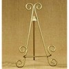 11"h Gold Finish Metal Display Easel - Platter Stand Electric