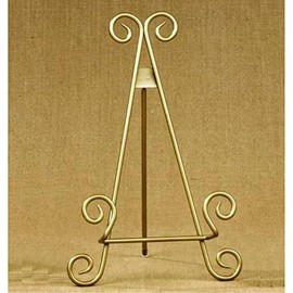 11"h Gold Finish Metal Display Easel - Platter Stand Electric Lamp Candle Warmer with Timer and Dimmer - Adjustable Candle Lamp Warmer with 3 Auto Shut-Off Options - Vintage Decor for Home & Farmhouse, House Warming Gifts New Home Decor