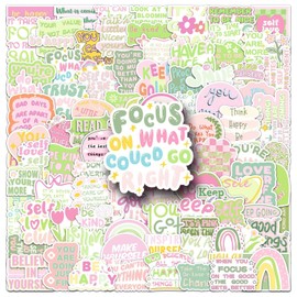 100 Pcs Vintage Inspirational Stickers for Water Bottle Waterproof Sticker for Laptop Skateboard Phone Car Decals for Teens Adults for Party Favors Supplies Decor (Boho Motivational Stickers)