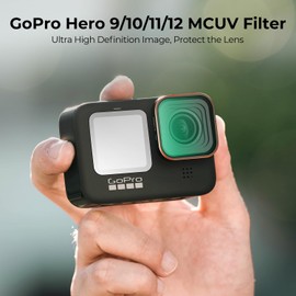 K&F Concept UV Protection Camera Lens Filter Compatible with GoPro Hero12 Hero11, Hero10, Hero9 Black, with 28 Layer-Nano coating, Top AGC Optical Glass Action Camera Filter