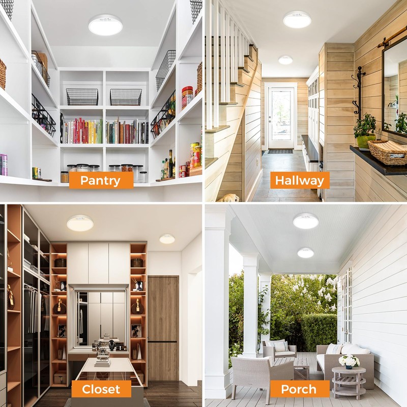 slochi LED Ceiling Light with Motion Sensor Indoor, 15 W,