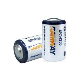 STEPMAX 2 Pack ER14250 1/2AA 3.6V Lithium Battery 1200mAh for Dog Collars, Baby Movement Monitor and More(Non-Rechargeable)