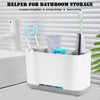 Toothbrush Holder with Anti-Slip,Plastic Detachable for Easy Cleaning Multi-Functional Storage,Large