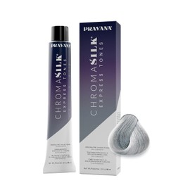 PRAVANA ChromaSilk Express Tones Ash, Matizador de Acción Rápida Sin Amoníaco para Acabados Cenizos, Tonos Entremezclables para Niveles 7-10 con Brillo Duradero, 90ml