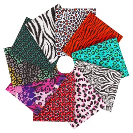 Craftido -25 Options- 100% Cotton Quilting Fabric Bundles 10pcs Fat Quarters 18”x21”-Medium Weight 5.2 oz- for Quilting, Sewing Project, Patchwork, DIY Crafts – Fancy Animal