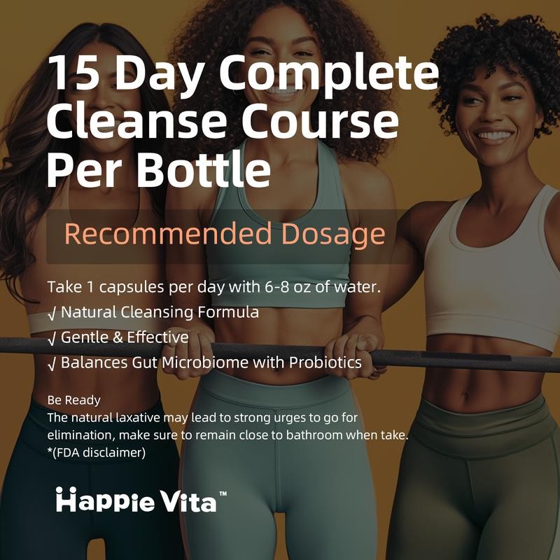 HappieVita 15-Day Cleanse Detox – Rapid Flush – 30 Capsules