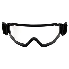 Birdz Eyewear Arch Sports Padded Safety Sky Diving Ski Motorcycle Goggles for Men & Women ANSI Z78.1+ (Black-Clear)