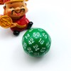 Bescon Fifty-Sided Die, 50 Sided Cube, 50 Sides Dice, 50-Sided D50 30mm Large Gaming Dice - Green Opaque Color with White Numbers
