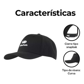 BABY GAON Gorra para Hombre y Mujer | Gorra Tipo Beisbolista Ajustable para Senderismo con Visera Curva | Caminata Transpirable Deportes al Aire Libre (Poliéster, Negro)