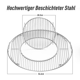 AOREWTGGH Grill Grate Replacement 8835 for Weber, Upgraded 22.5 Inch Charcoal Grills, Kettle, Performer, Master-Touch, Gourmet BBQ System Hinged Cooking Grate Grids 21.5" BBQ Cooking Grate for Weber