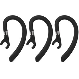 FUYUERO Ear Hooks, 360 Degree Rotation, Universal, Earphone Ear Hooks, Hook Ear Hooks for Sports, Headphone Accessories, Waterproof, Anti-drop, 7mm, Suitable for Bluetooth Headset, 3pcs (Black)