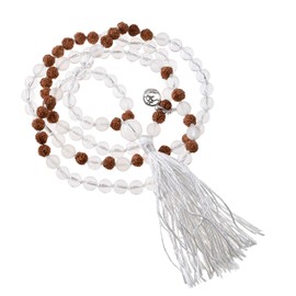 Mala Gemstone Necklace Rock Crystal (Clarity)