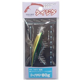 Tacklehouse Metal Jig, Tie Jig, 2.9 inches (74 mm), 2.8 oz (80 g), Green Gold #1 TJ80 Lure