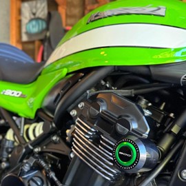 Modeer Compatible with Z900 Z900RS 2017-2023 (NOT for 2024) Motorcycle Frame Anti-Collision Falling Protection Slider Crash z900 z 900rs Accessories (Green)