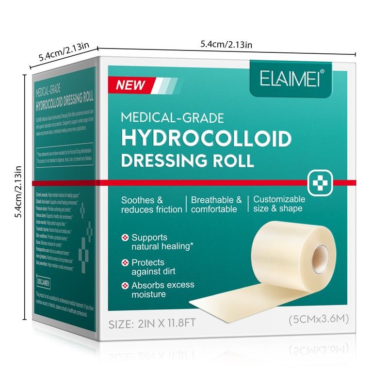 5cm x 3.6m Hydrocolloid Dressing Roll, Cuttable & Multi-Purpose, Acne