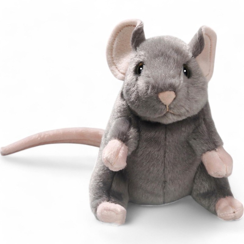 Carl Dick Mouse grey 6.5 inches, 15cm, Plush Toy, Soft