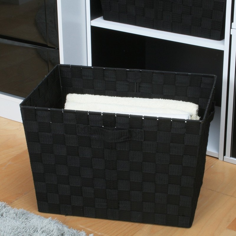 アイリスオーヤマ カラーバスケット 深型 ブラック 幅38×奥行26×高さ26㎝ CBK-38D