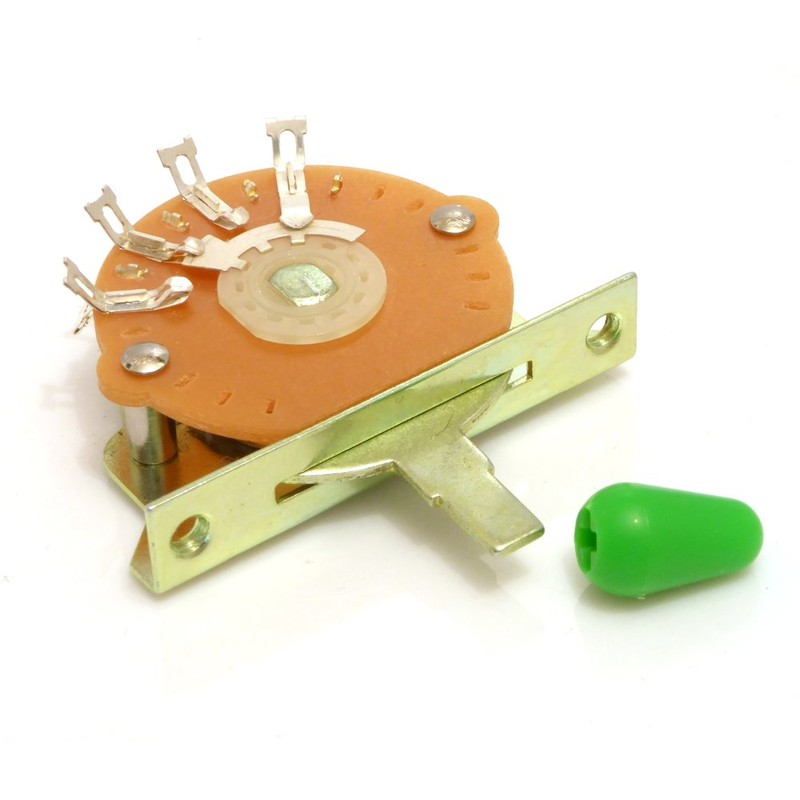 Guitar pickup selector toggle switch tip cap Knob in green