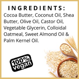 Jewett Naturals Soothing Colloidal Oatmeal Bar Soap- Eczema, Psoriasis 4.2 oz Natural- Fragrance Free- Oats Garden