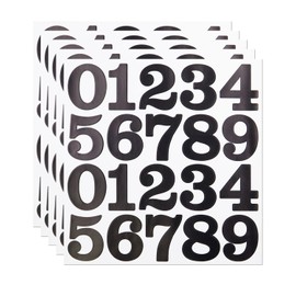 2 Inch Number Stickers for Mailbox, Black Waterproof Number Stickers for Organizing, Lockers, Sign, Note, Bins, Storage and More, 5 Sheets, Black