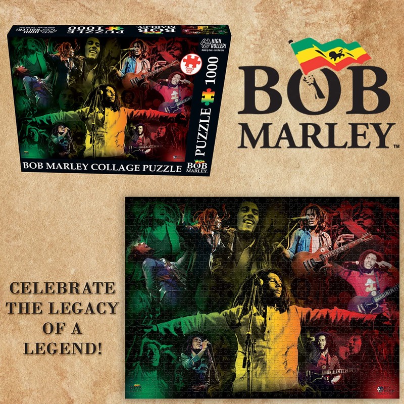 High Roller Games Bob Marley: 1000 Piece Collage Jigsaw Puzzle,