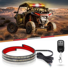 XRIDONSEN 30 inch Chase Light Strip 180 LED RC Emergency Strobe Lights w/Brake Reverse Turn Signal Rear Tail Light Bar for UTV ATV Polaris RZR Can-am Yamaha Side by Sides Off Road Golf Cart (ARWRA)