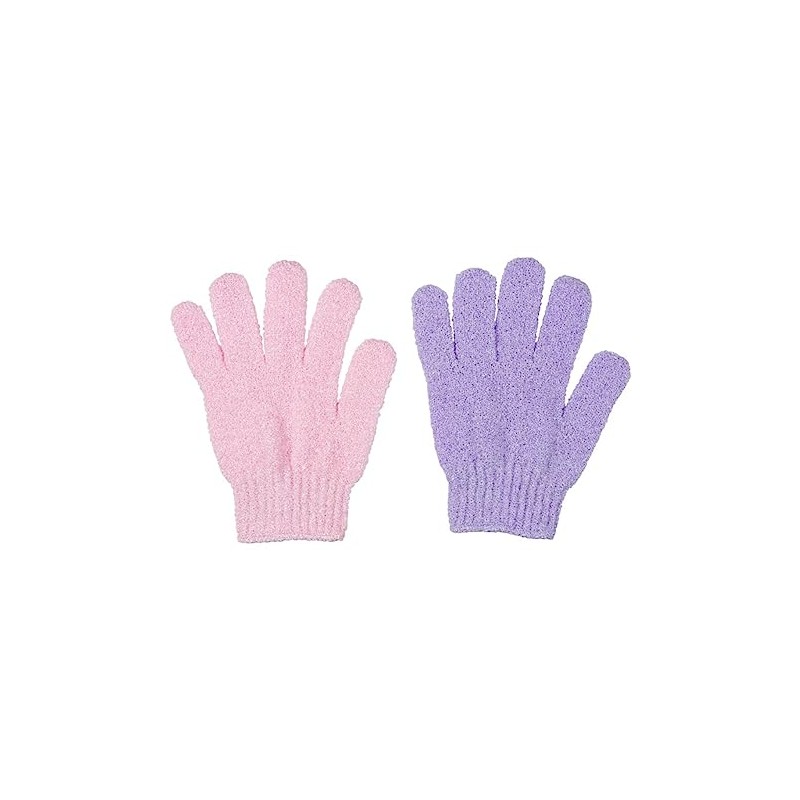 CALA - guantes exfoliantes de baño (2 pares, color rosa