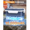 Docusvect Rechargeable Heated Lunch Box for Men, 1.3L Cordless Electric