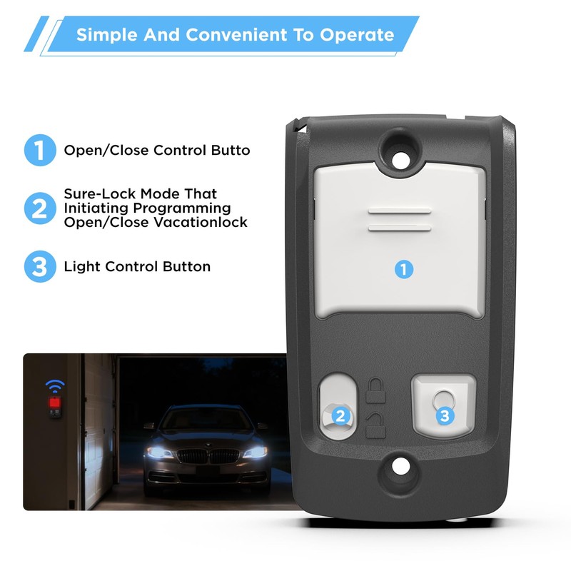 39165R Garage Door Openers Wall Console, Compatible with Genie Series